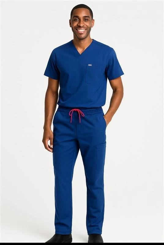 The Essential Navy Set_ V-Neck Top & Structured Street Pants 1